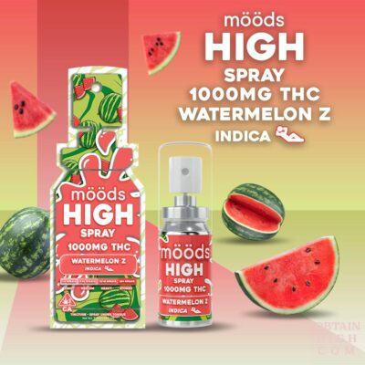 Watermelon Z (Indica) 1 Gram Cannabis Oral Spray by mööds obtain high